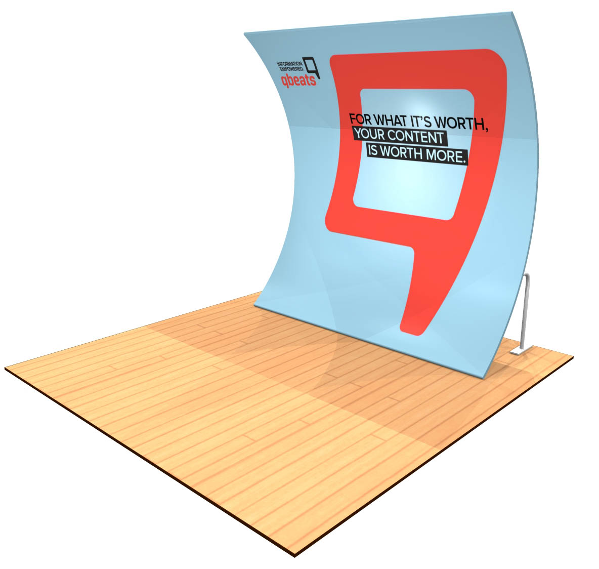 8ft Tension Fabric Display | Waveline Tension Fabric Display