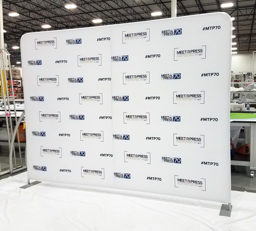 10ft Step and Repeat Tension Fabric Media Backdrop